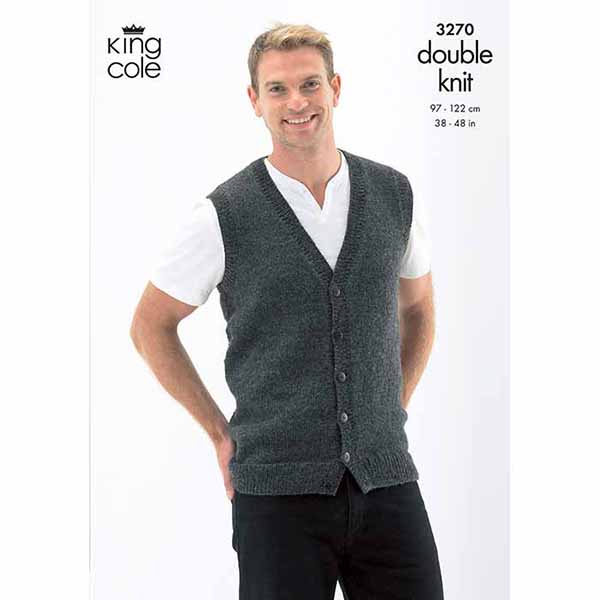 king-cole-patterns-3270-strickanleitung-weste-merino-dk image 1