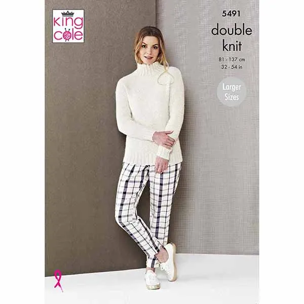 king-cole-5491-strickanleitung-set-pullover-m-tze-alpaka-dk image 1