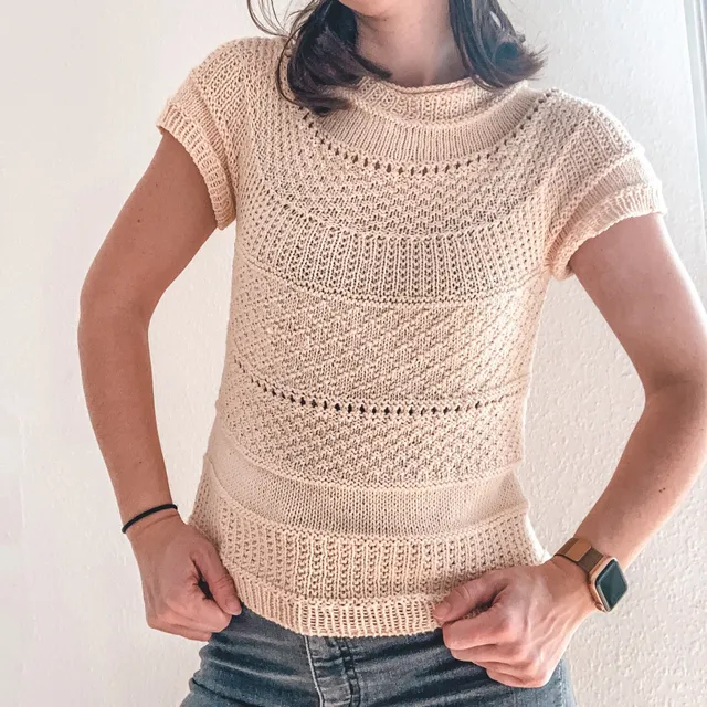 hobbii-anleitungen-summer-structure-t-shirt-strickanleitung-xs-struktur image 1