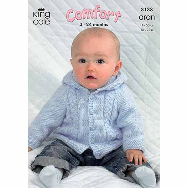 king-cole-3133-jacken-strickanleitung-comfort-aran image 1