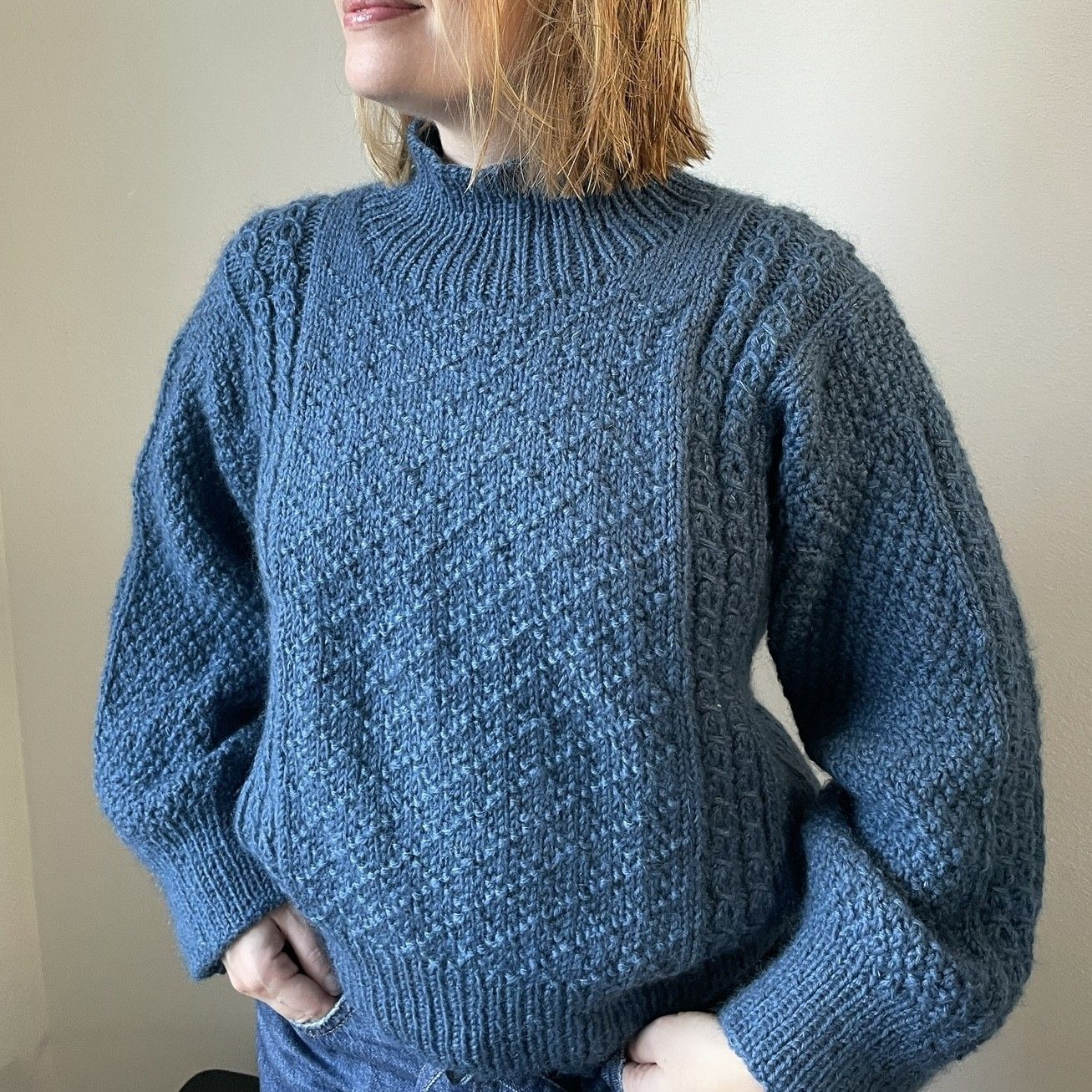 hobbii-diamond-structure-sweater-pullover-strickanleitung-xs-4xl-top-down image 1