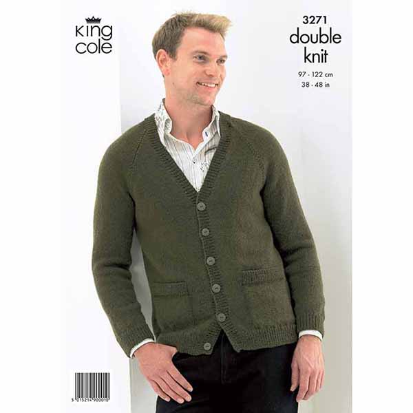 king-cole-3271-pullover-cardigan-strickanleitung-merino-blend-dk image 2