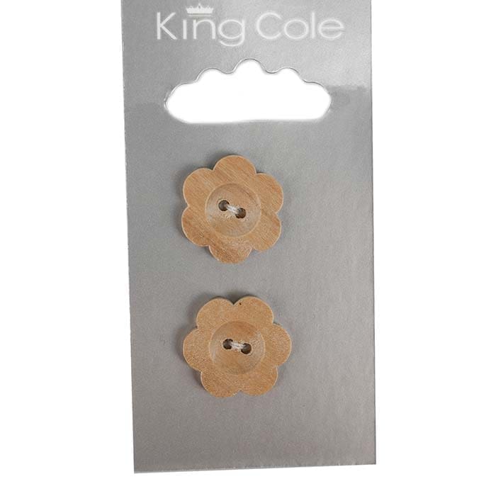 king-cole-haberdashery-holzkn-pfe-blume-medium-holz image 1