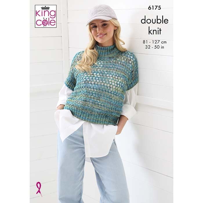 king-cole-6175-pullover-strickanleitung-homespun-prism-dk image 1