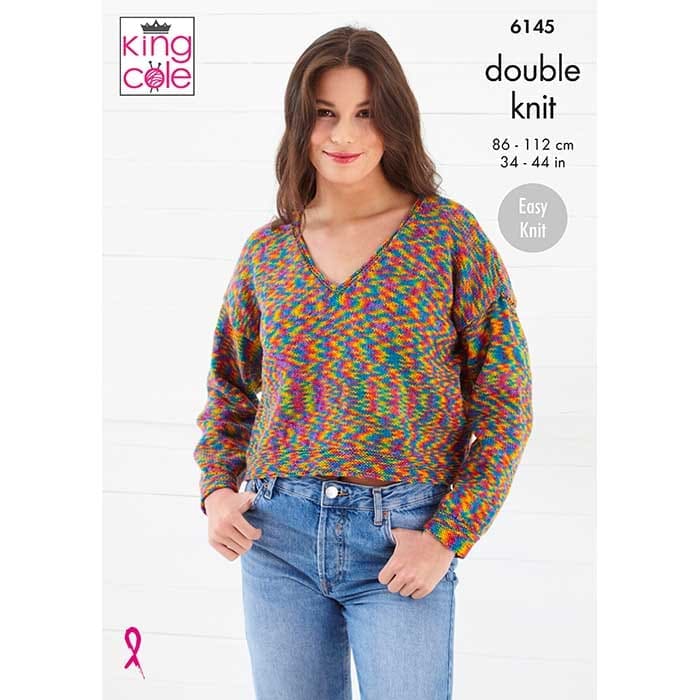 king-cole-6145-pullover-cardigan-strickanleitung-jitterbug-dk image 1