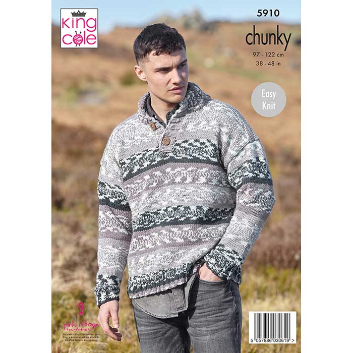 king-cole-5910-pullover-strickanleitung-nordic-chunky image 2