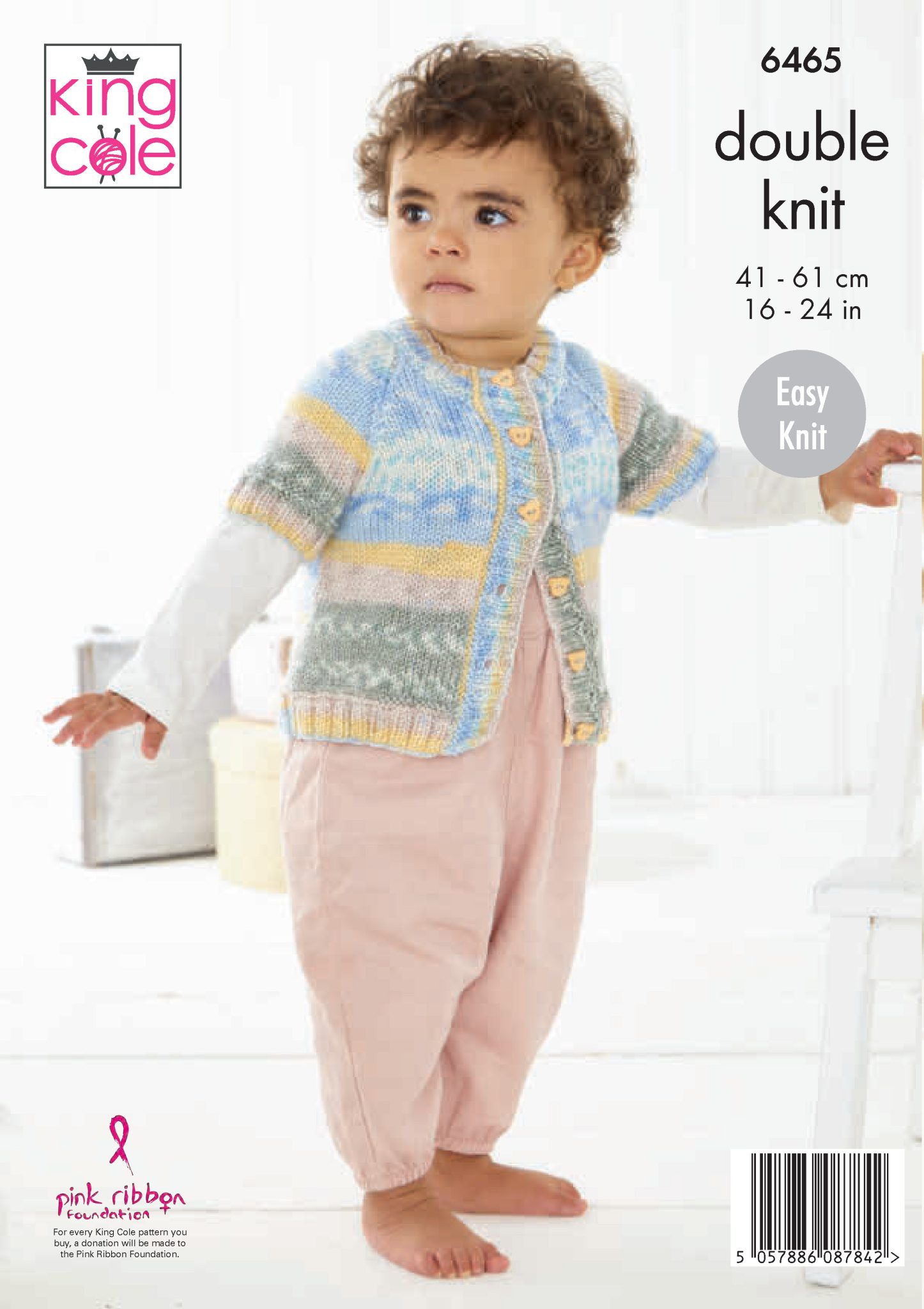 king-cole-6465-strickanleitung-cardigan-pullover-fjord-baby-dk image 2