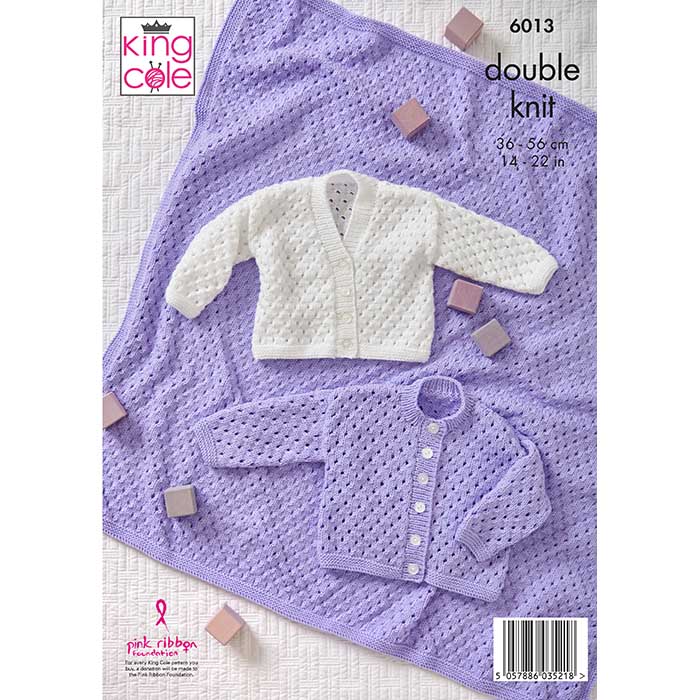 king-cole-6013-strickanleitung-babyjacke-decke-dk image 2