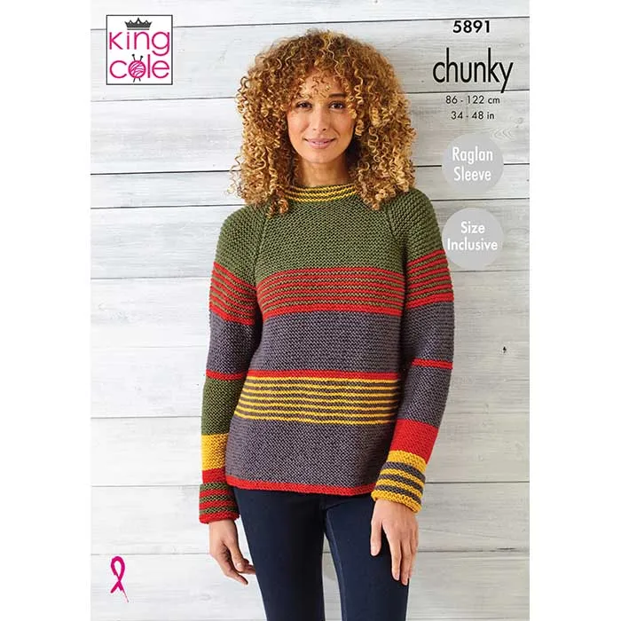 king-cole-patterns-5891-wildwood-chunky-pullover-strickanleitung image 1
