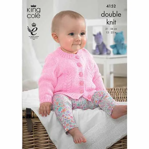 king-cole-4152-strickanleitung-baby-cardigans-baby-dk image 1