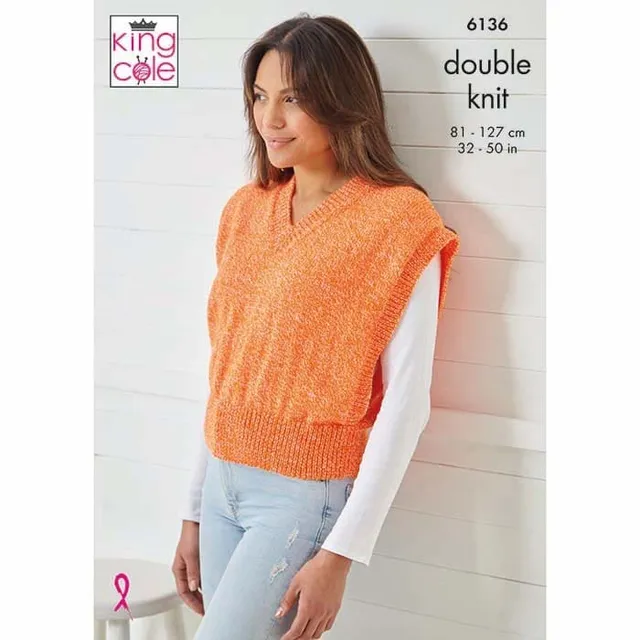 king-cole-6136-slipover-strickanleitung-pricewise-twirly-dk image 1