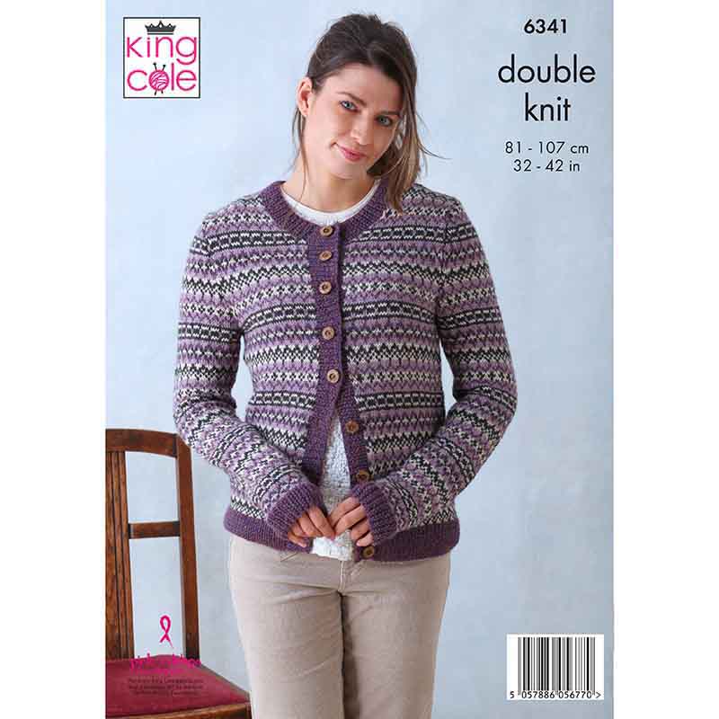 king-cole-6341-strickanleitung-cardigan-top-baby-alpaca-dk image 2