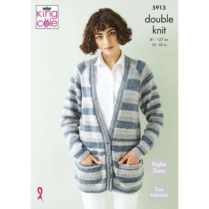 king-cole-5913-strickanleitung-cardigan-island-beaches-dk image 1