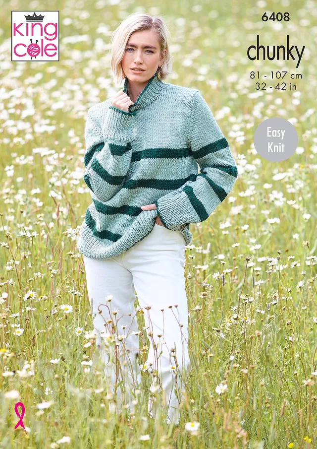 king-cole-6408-strickanleitung-pullover-top-dalesway-chunky image 1