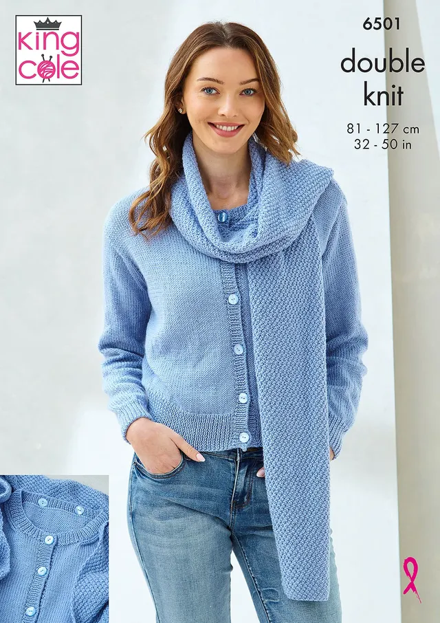 king-cole-patterns-6501-scardigan-strickanleitung-orchard-dk image 1