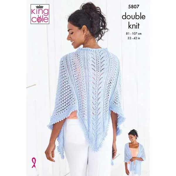 king-cole-5807-strickanleitung-cardigan-tuch-glitz-dk image 1