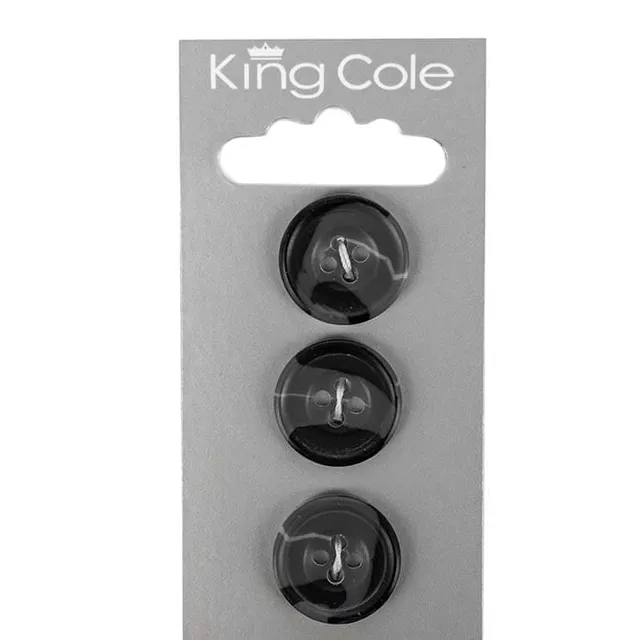 king-cole-haberdashery-muscheloptik-kn-pfe-schwarz-gro-rund image 1