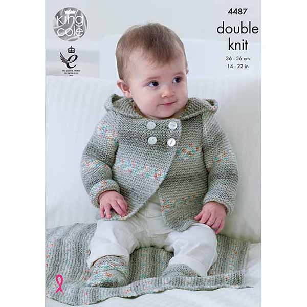 king-cole-patterns-4487-baby-set-strickanleitung-drifter-baby-dk image 1