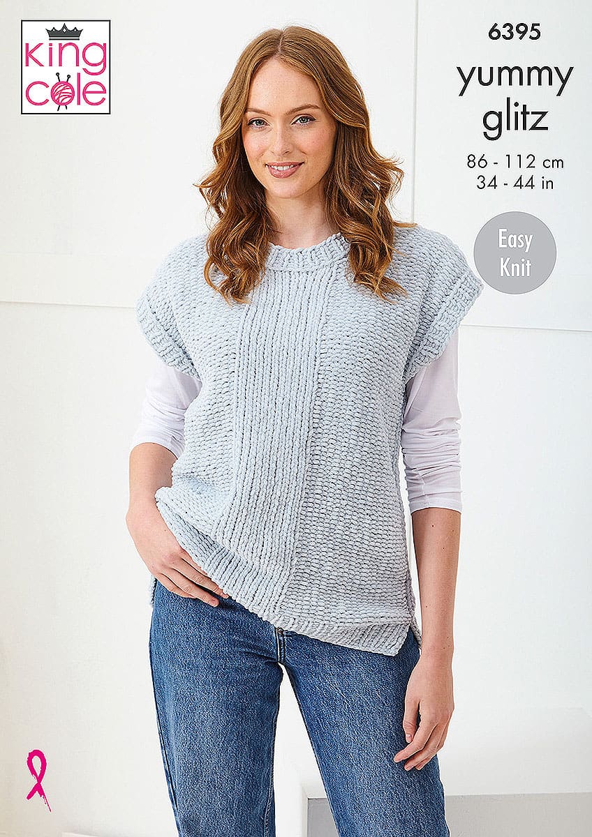 king-cole-patterns-6395-strickanleitung-glitzer-top-dk image 1