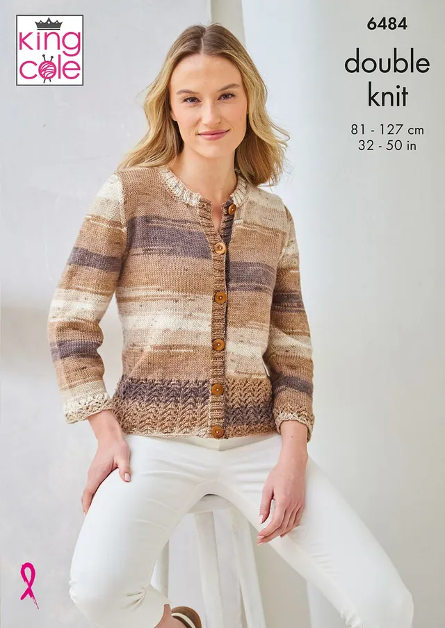 king-cole-6484-strickanleitung-top-cardigan-beaches-dk image 1