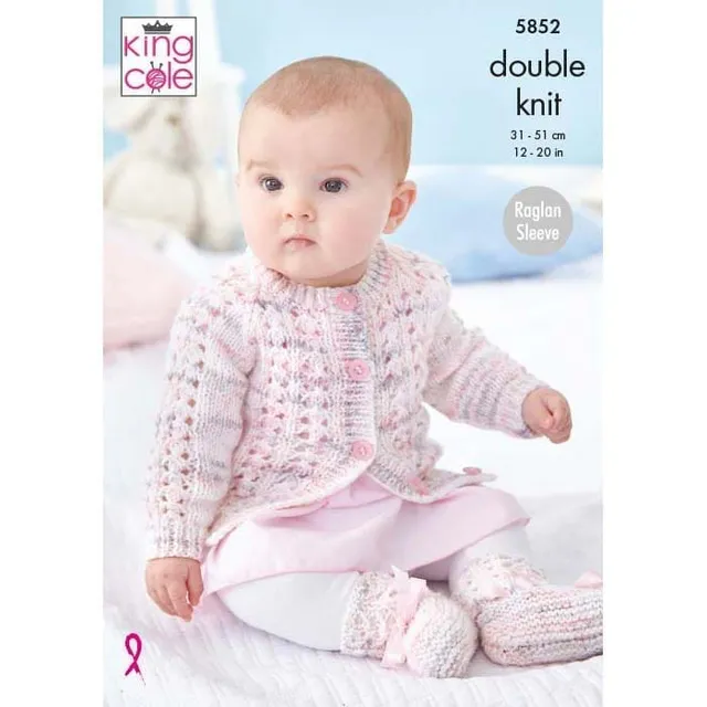 king-cole-5852-strickanleitung-baby-mantel-schuhchen-dk image 1