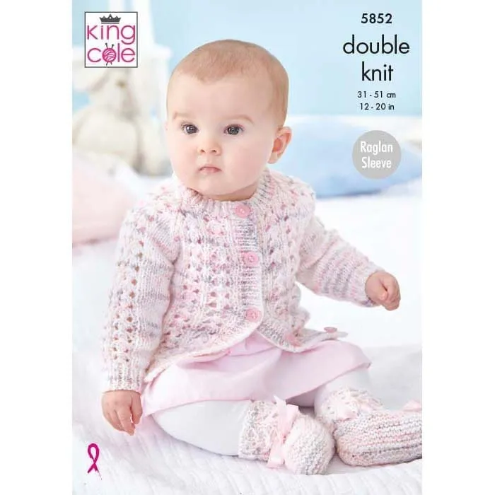 king-cole-5852-strickanleitung-baby-mantel-schuhchen-dk image 1