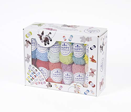 dmc-happy-chenille-pl-schgarn-box-25-minikn-uel image 2