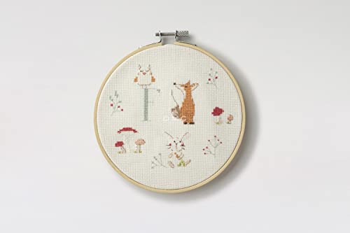 dmc-kreuzstich-set-waldfreunde-monogramm-kinderzimmer image 6