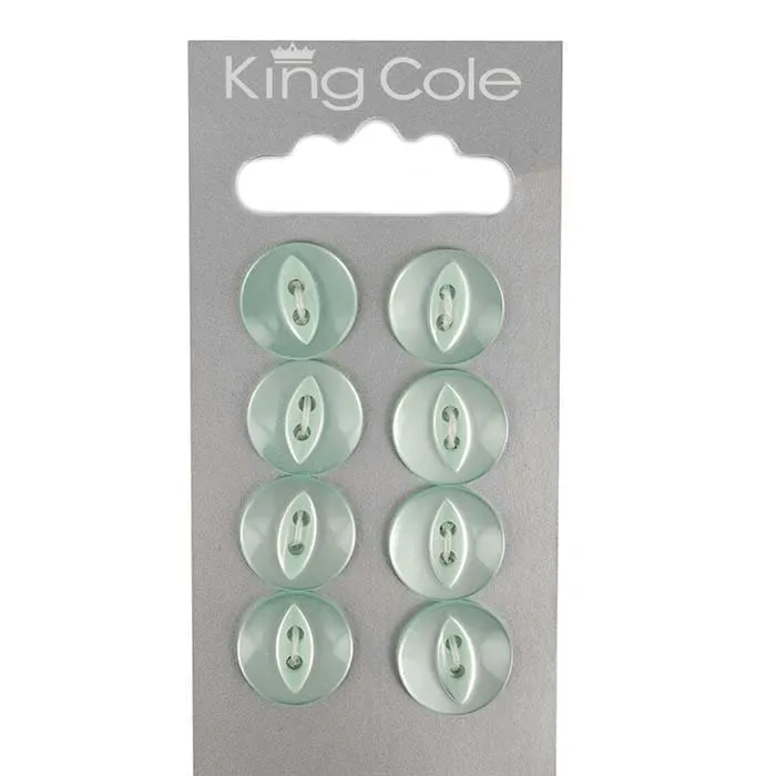 king-cole-haberdashery-fischaugen-knopf-gr-n-klein image 1