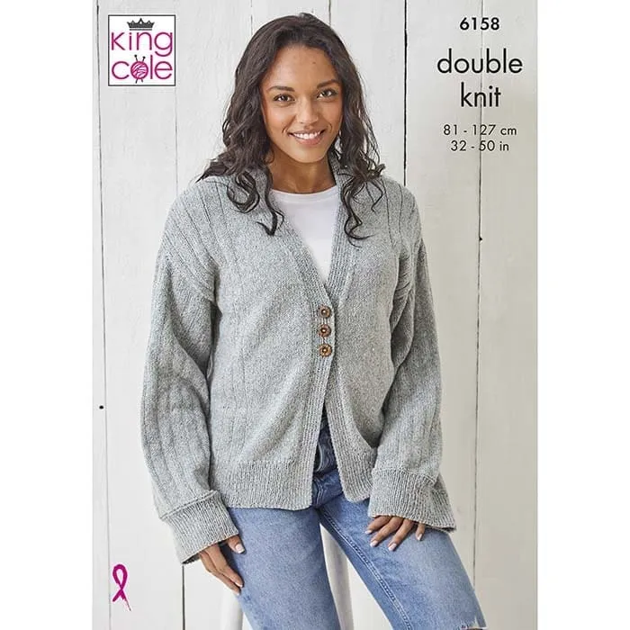 king-cole-6158-strickanleitung-pullover-cardigan-simply-denim-dk image 1