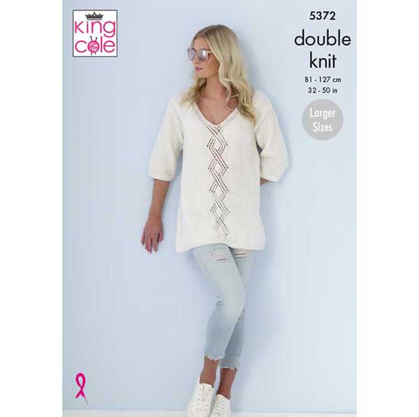 king-cole-5372-pullover-strickanleitung-cotton-top-dk image 1