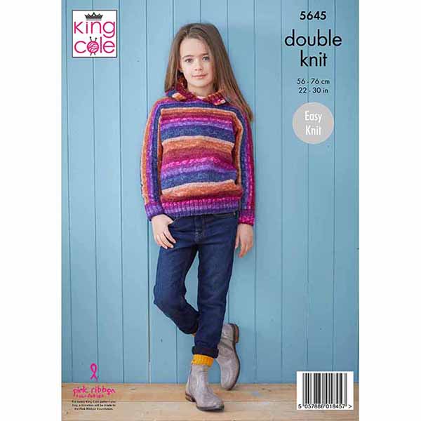 king-cole-patterns-5645-strickanleitung-pullover-hoodie-bramble-dk image 2
