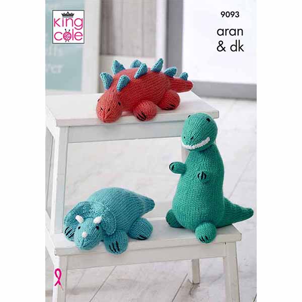 king-cole-patterns-9093-strickanleitung-dinosaurier-aran-dk image 1