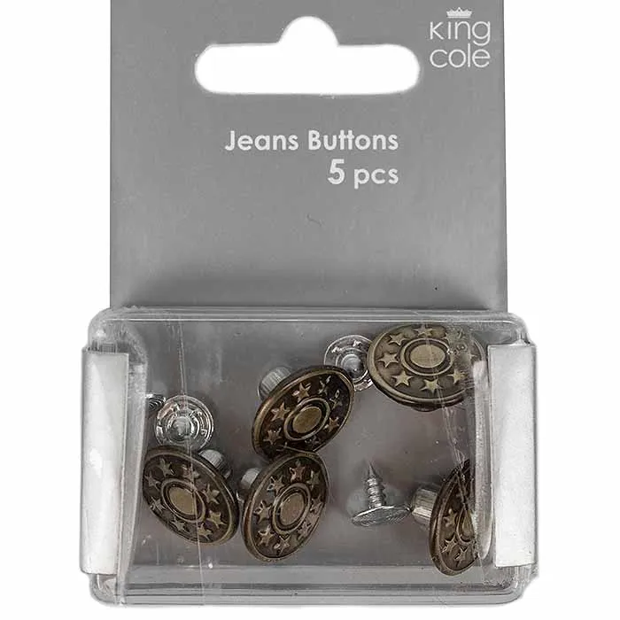 king-cole-haberdashery-jeans-button-knopf-kupfer-metall image 1