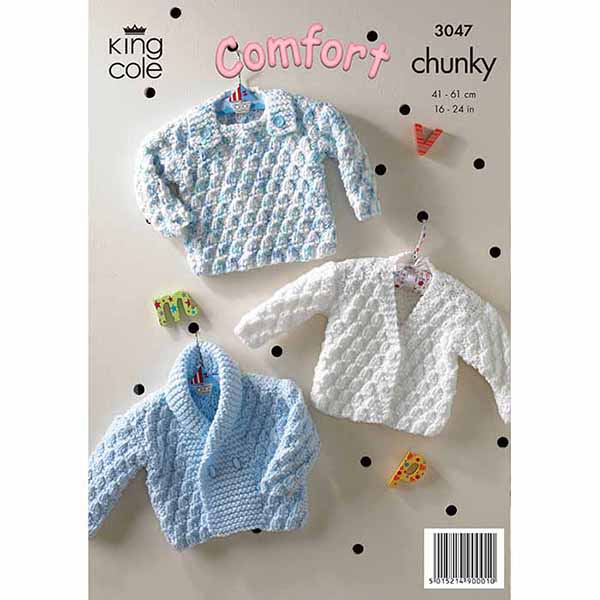 king-cole-patterns-3047-jacke-cardigan-pullover-strickanleitung-chunky image 2