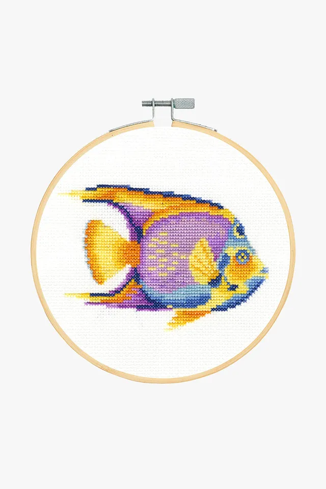dmc-kreuzstichset-tropischer-fisch-stickbild-bunt image 1