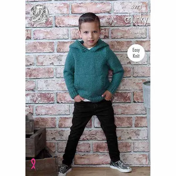 king-cole-patterns-4971-hoodie-strickanleitung-comfort-chunky image 1