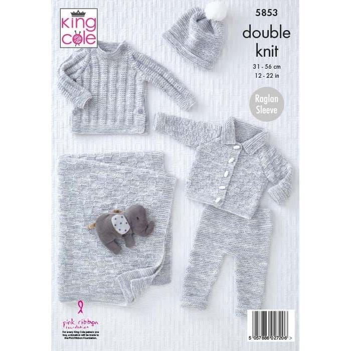 king-cole-5853-jacke-decke-strickanleitung-treasures-dk image 2