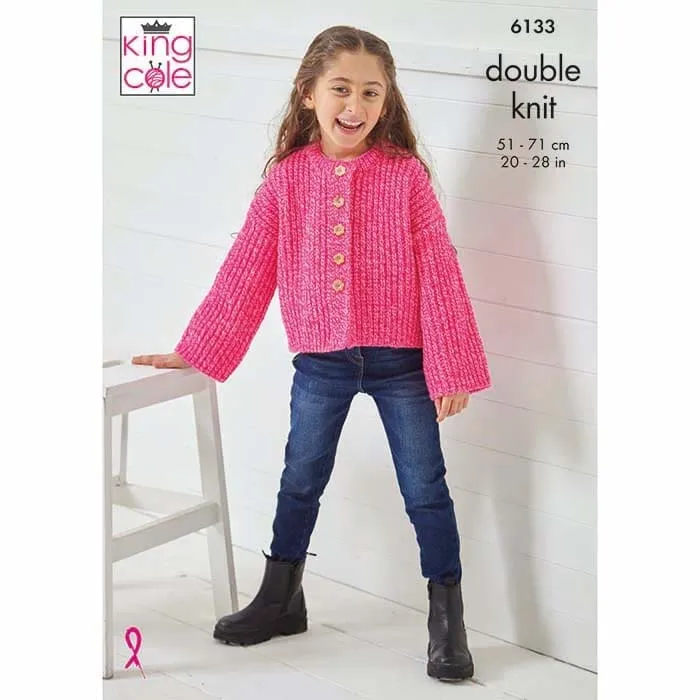 king-cole-6133-strickanleitung-cardigan-pullover-twirly-dk image 1