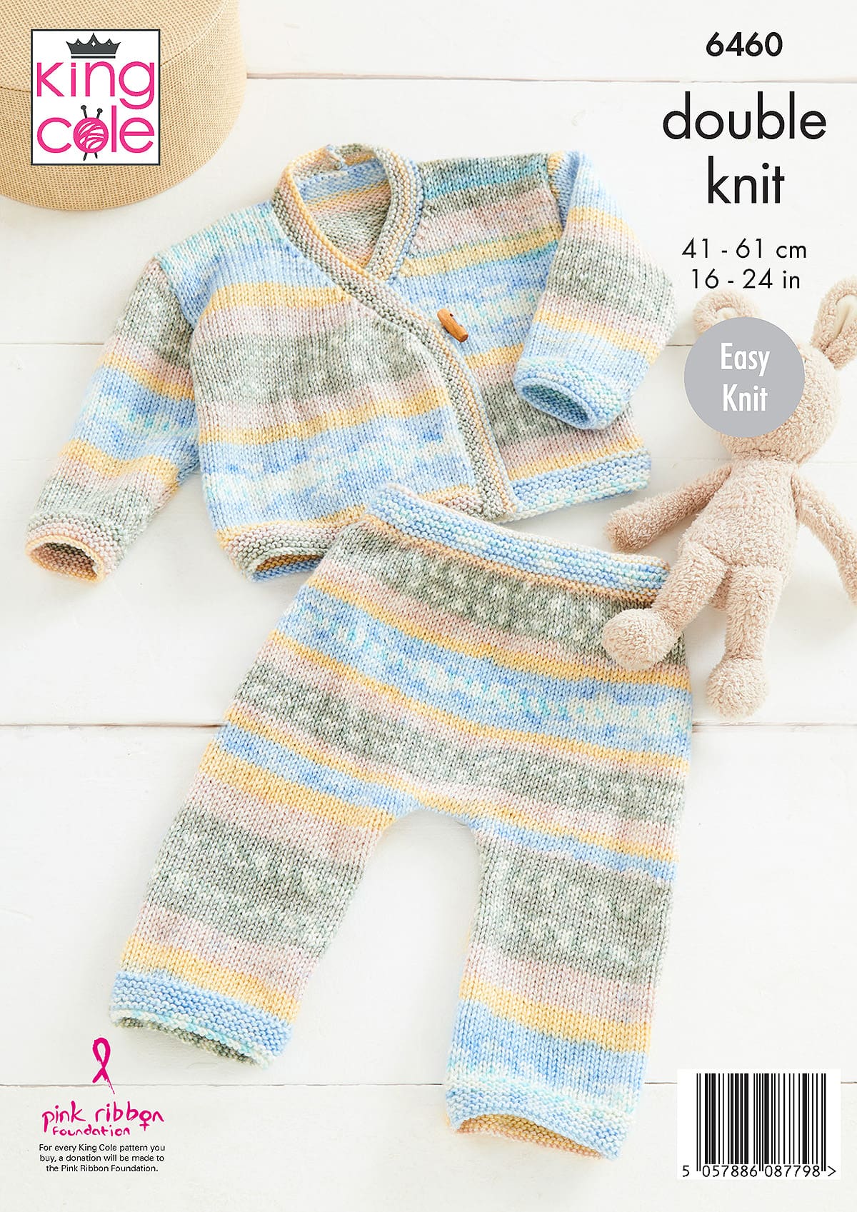 king-cole-patterns-6460-cardigan-hose-strickanleitung-fjord-baby-dk image 2
