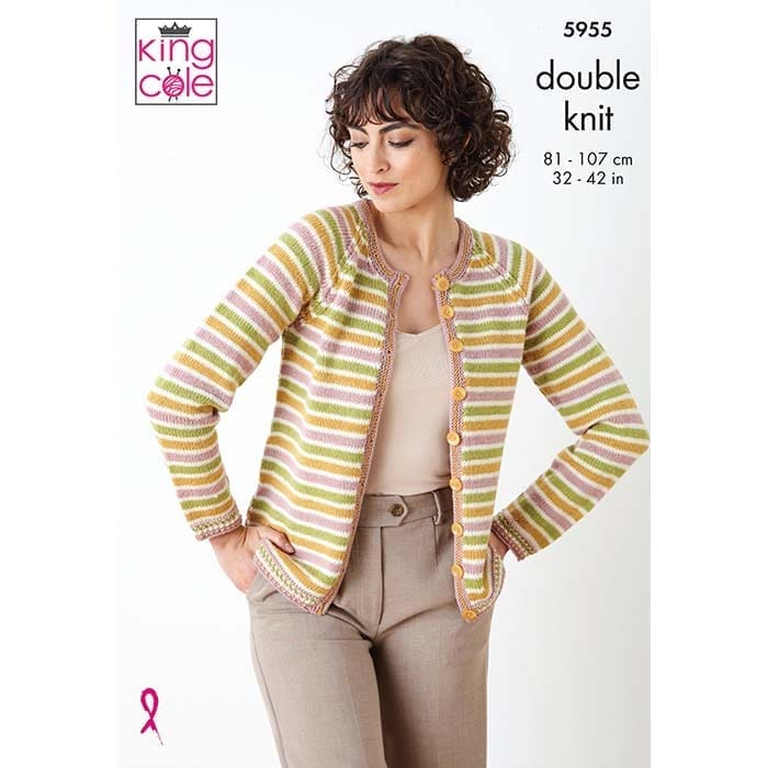 king-cole-patterns-5955-top-cardigan-strickanleitung-merino-blend-dk image 1