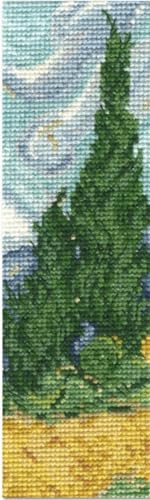 dmc-van-gogh-lesezeichen-stickset-weizenfeld-mit-zypressen-aida image 2