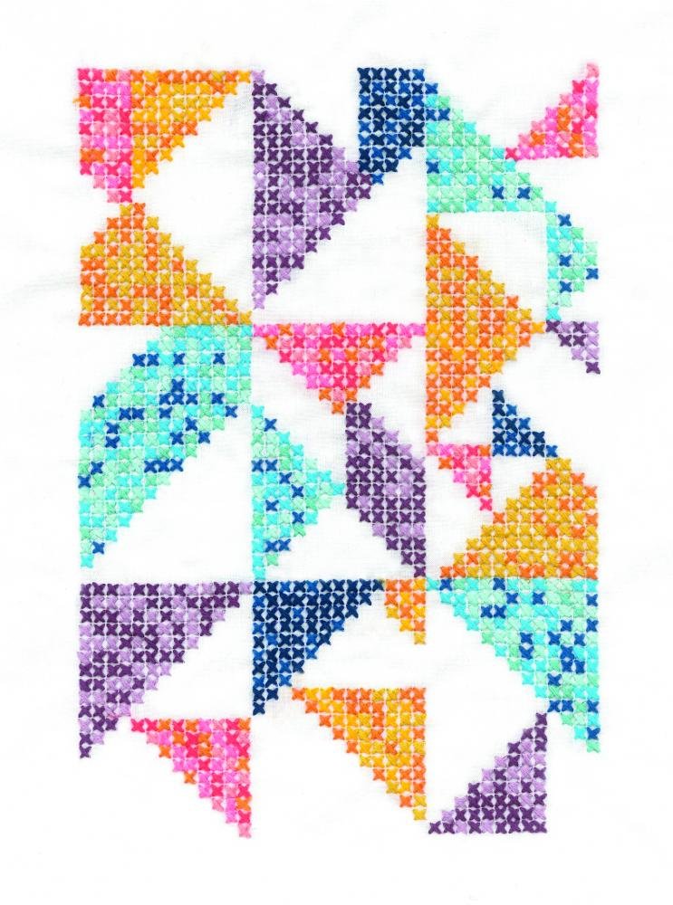dmc-moulin-sp-cial-stickset-geometrische-dreiecke-aida image 1
