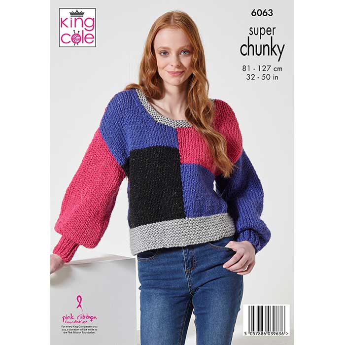king-cole-6063-strickanleitung-cardigan-pullover-chunky image 2