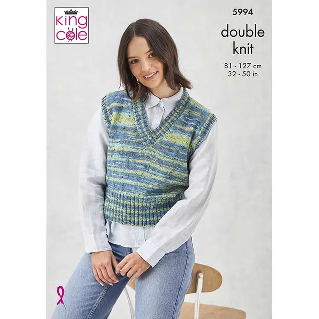 king-cole-5994-pullunder-strickanleitung-homespun-prism-dk image 1