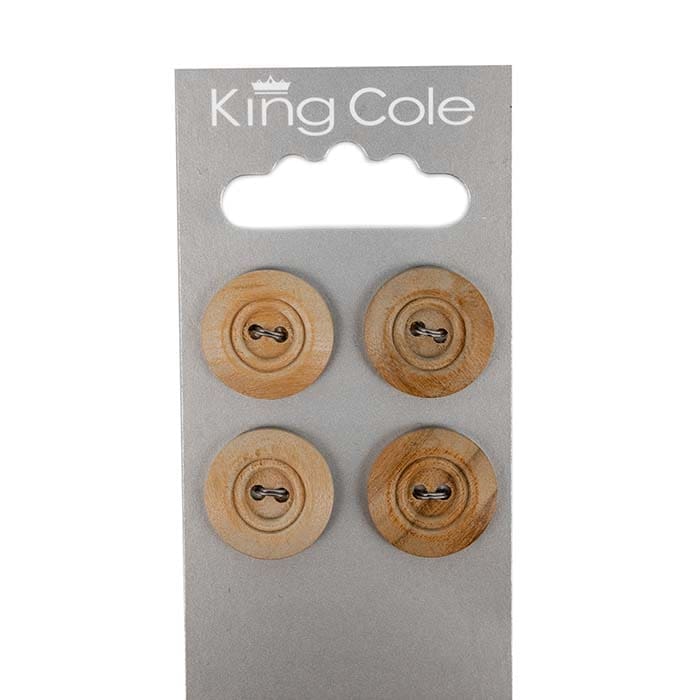king-cole-haberdashery-knopf-holz-medium-mit-rand image 1