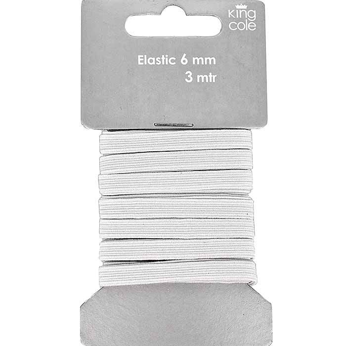 king-cole-haberdashery-gummiband-wei-6mm-x-3m-elastic image 1
