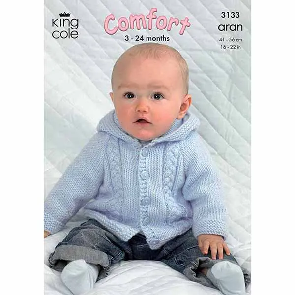 king-cole-3133-jacken-strickanleitung-comfort-aran image 1