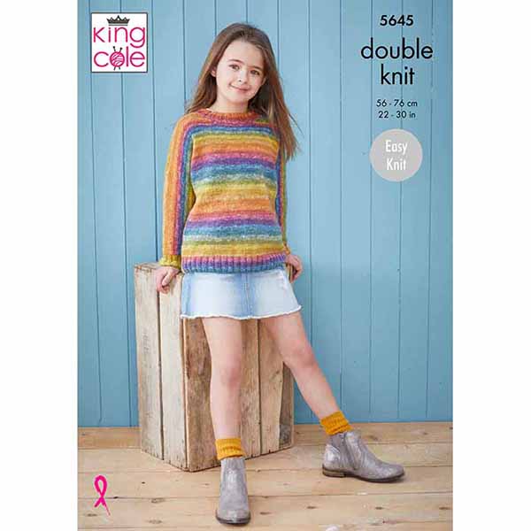 king-cole-patterns-5645-strickanleitung-pullover-hoodie-bramble-dk image 1
