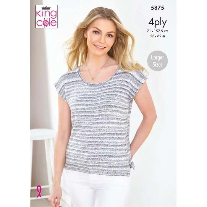 king-cole-5875-top-weste-strickanleitung-summer-4ply image 1